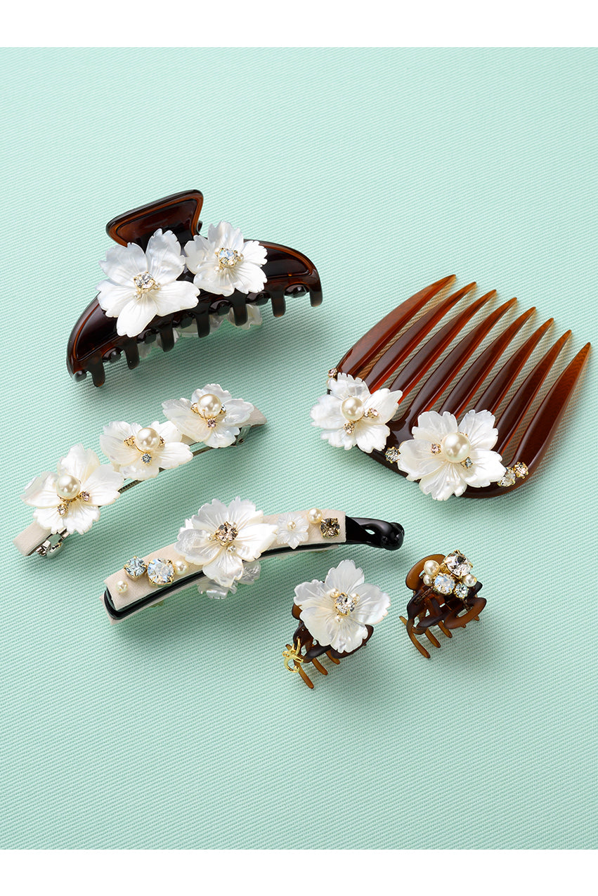 Shelf Floral French Comb (White)